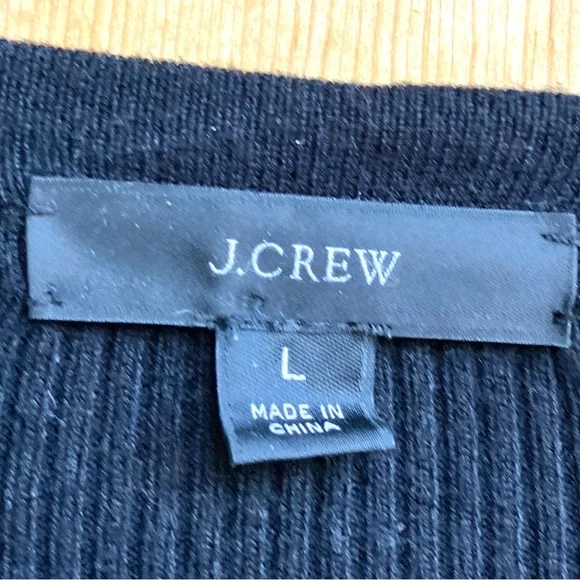 J. Crew Short Sleeve Ribbed Sweater Dress Sz Large - Picture 4 of 6